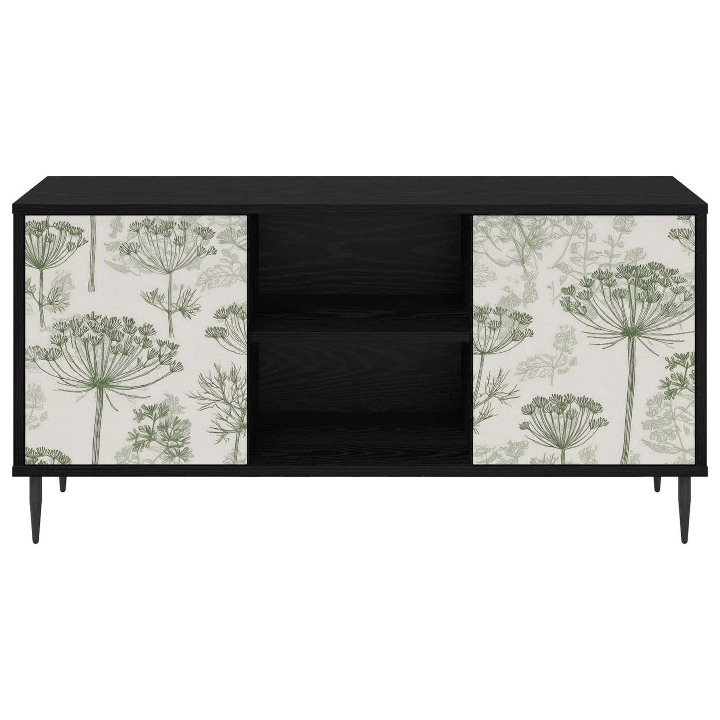 vidaXL TV Cabinet GOTHA 102 x 33 x 51 cm Black Oak Engineered Wood