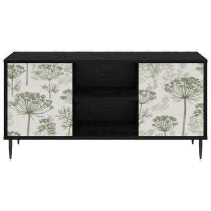 vidaXL TV Cabinet GOTHA 102 x 33 x 51 cm Black Oak Engineered Wood