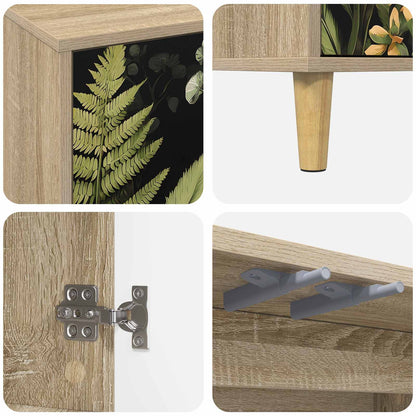 vidaXL TV Cabinet RHENEN 102 x 33 x 50 cm Sonoma Engineered Wood