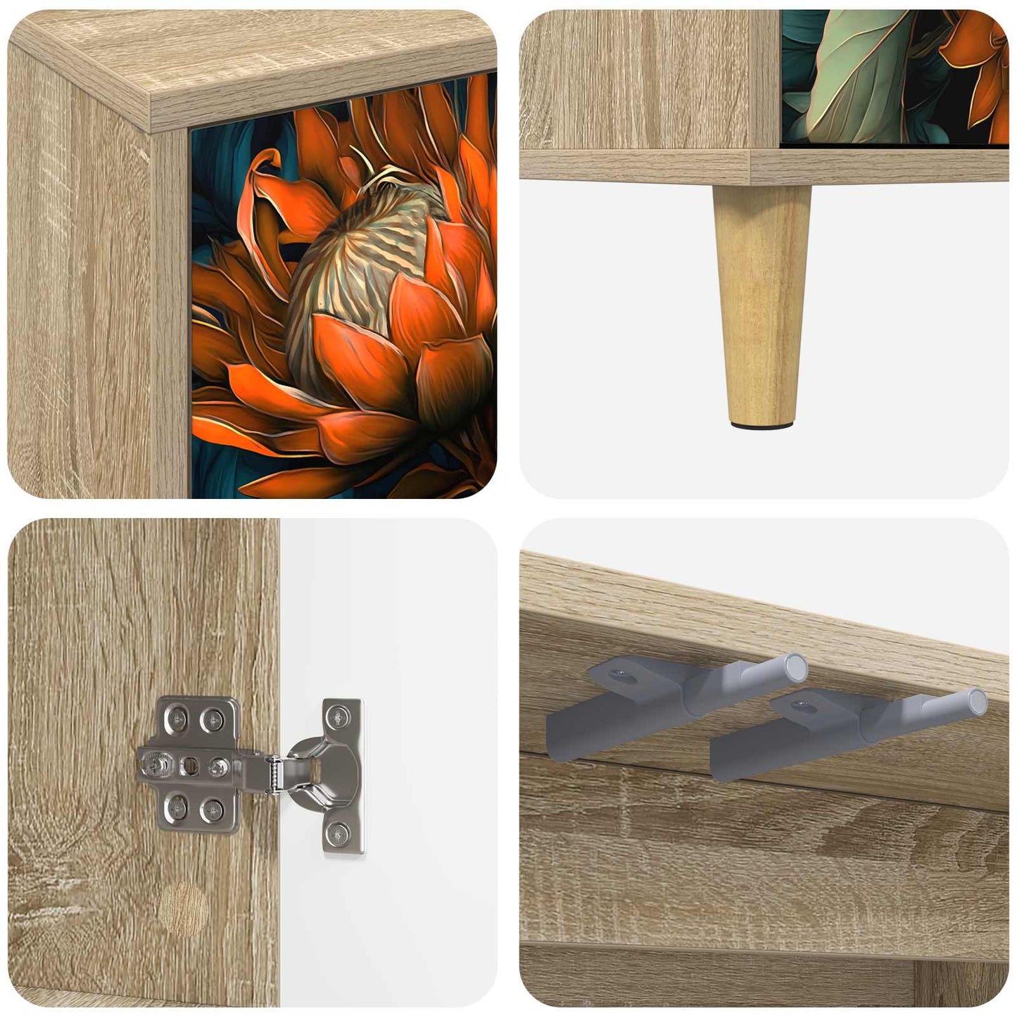 vidaXL TV Cabinet LOCHEM 102 x 33 x 50 cm Sonoma Engineered Wood