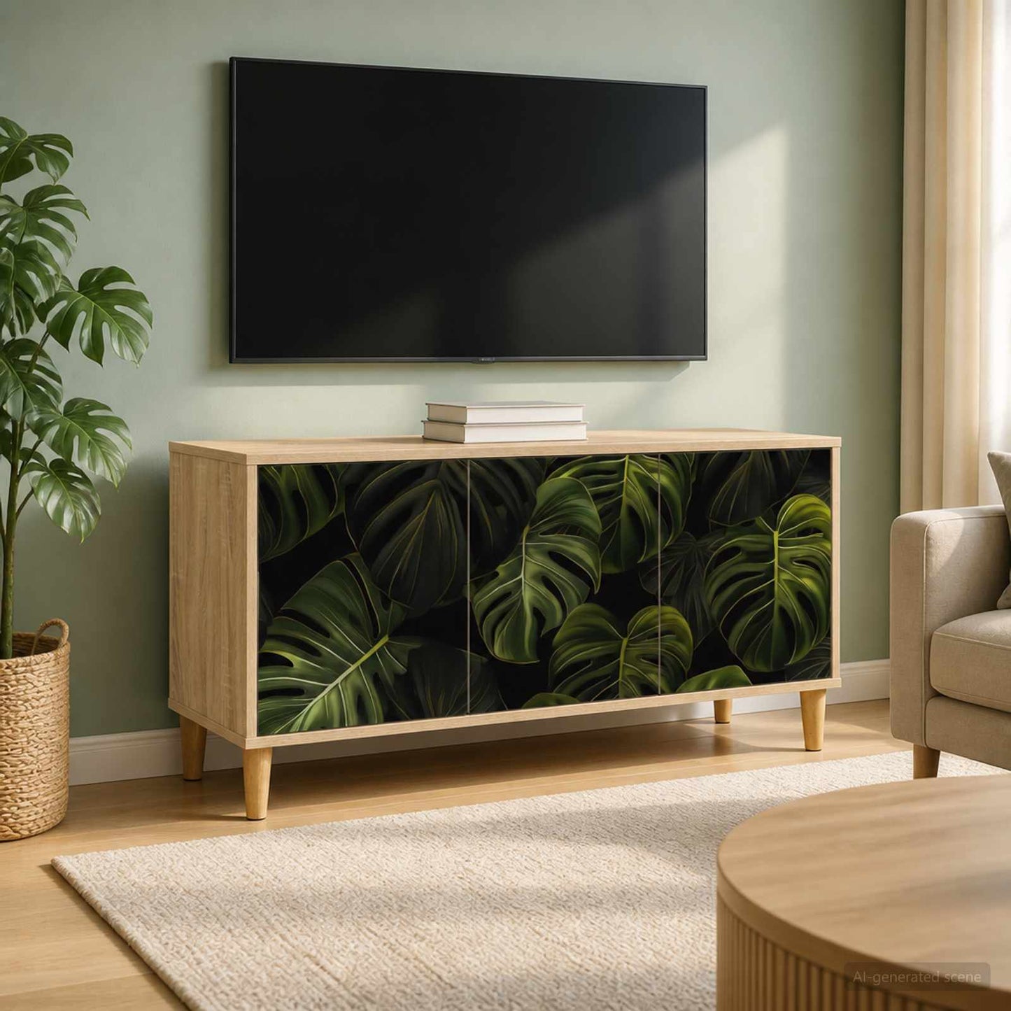 vidaXL TV Cabinet ELBURG 102 x 33 x 50 cm Sonoma Engineered Wood