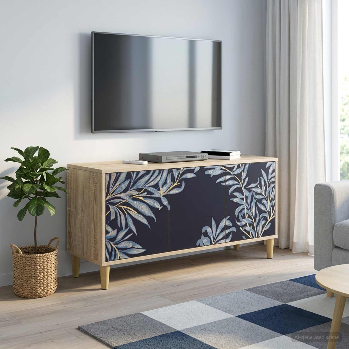 vidaXL TV Cabinet DOKKUM 102 x 33 x 50 cm Sonoma Engineered Wood