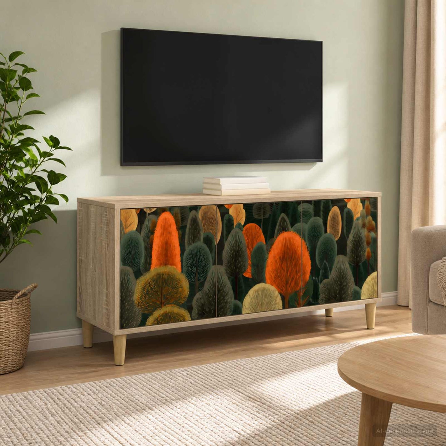 vidaXL TV Cabinet ZAANDAM 102 x 33 x 50 cm Sonoma Engineered Wood