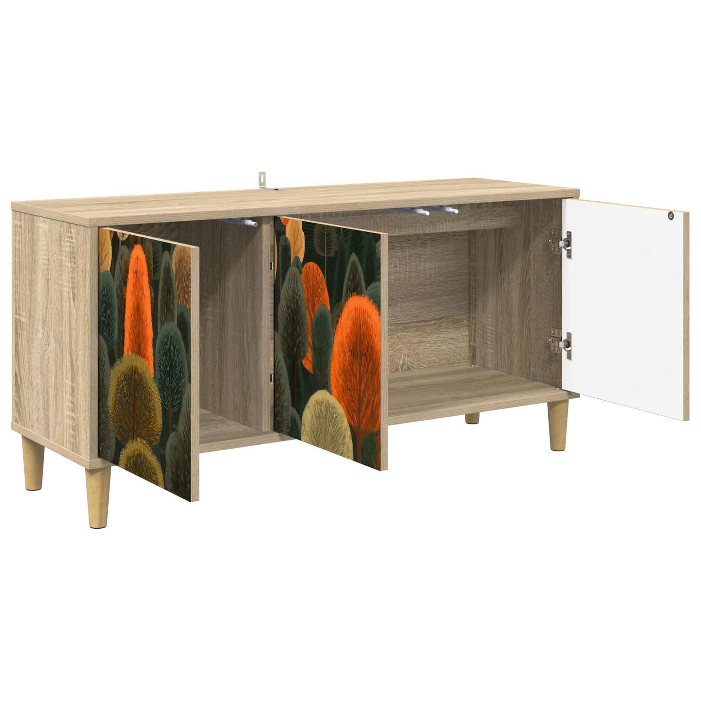 vidaXL TV Cabinet ZAANDAM 102 x 33 x 50 cm Sonoma Engineered Wood