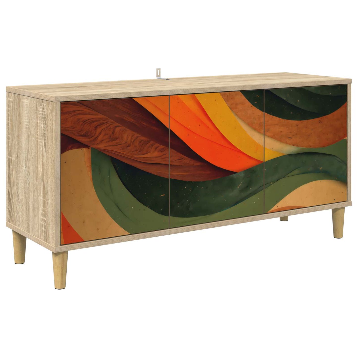 vidaXL TV Cabinet BONN 102 x 33 x 50 cm Sonoma Engineered Wood