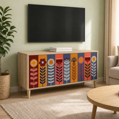 vidaXL TV Cabinet ESSEN 102 x 33 x 50 cm Sonoma Engineered Wood