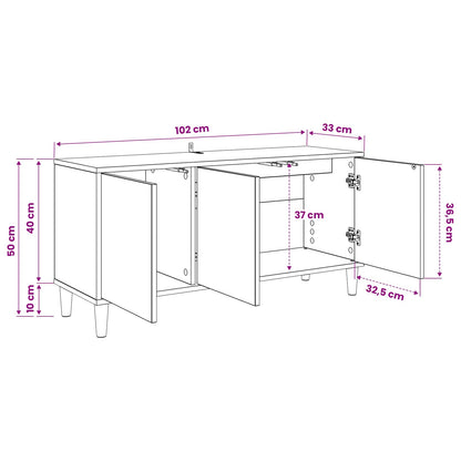 vidaXL TV Cabinet ESSEN 102 x 33 x 50 cm Sonoma Engineered Wood