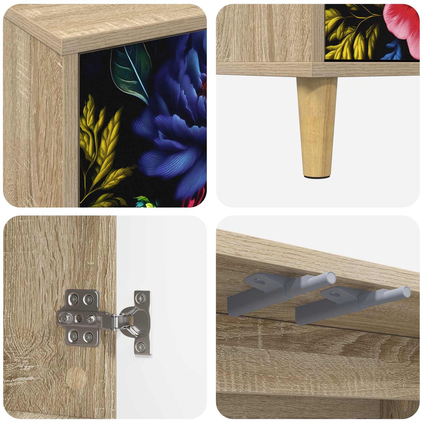 vidaXL TV Cabinet KIEL 102 x 33 x 50 cm Sonoma Engineered Wood