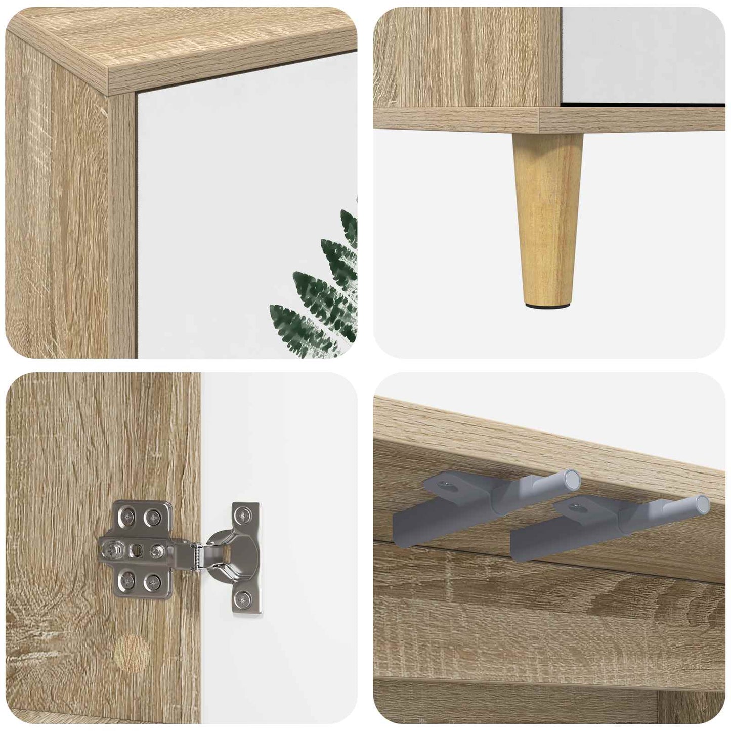 vidaXL TV Cabinet HANAU 102 x 33 x 50 cm Sonoma Engineered Wood