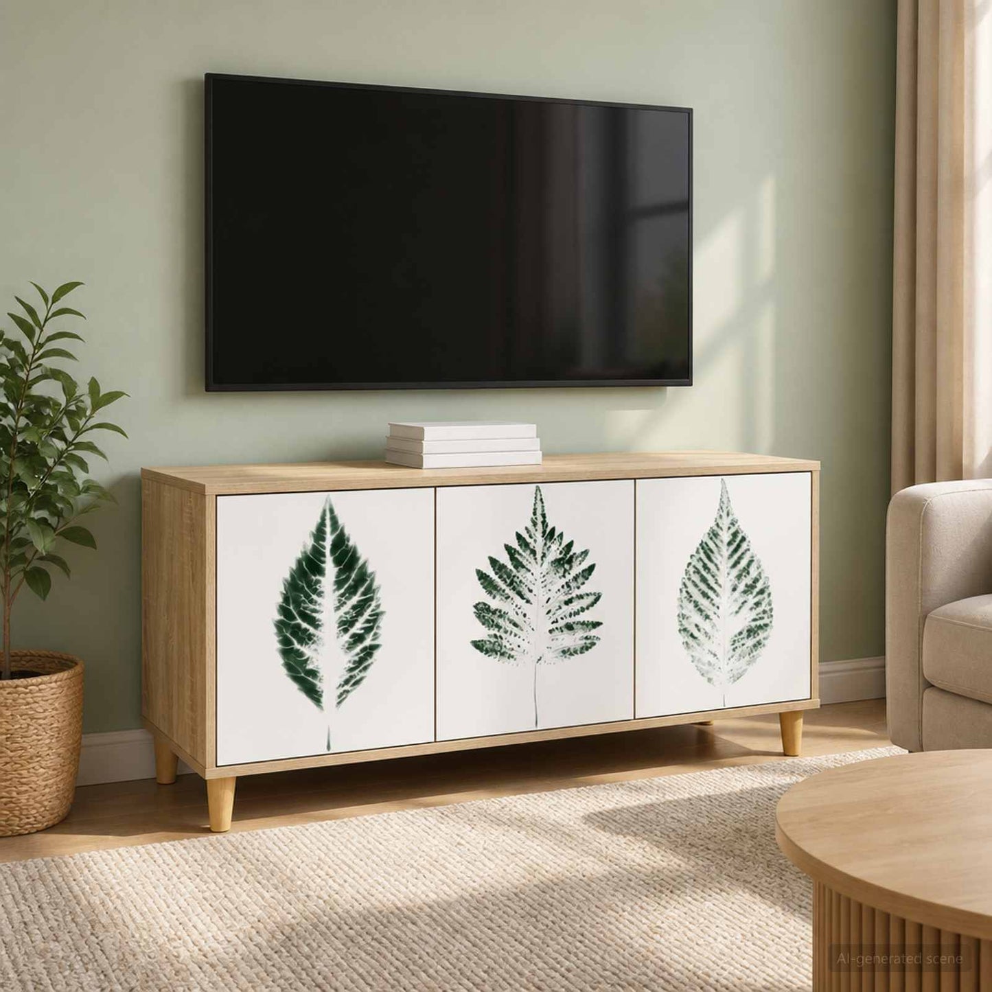 vidaXL TV Cabinet HANAU 102 x 33 x 50 cm Sonoma Engineered Wood