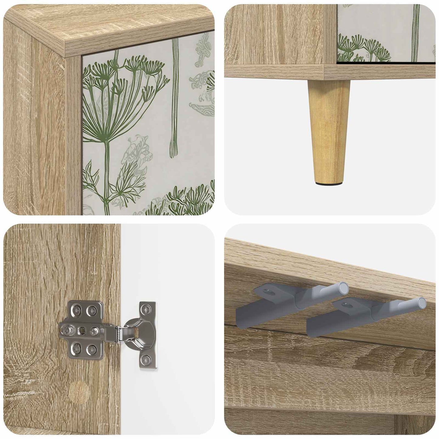 vidaXL TV Cabinet GOTHA 102 x 33 x 50 cm Sonoma Engineered Wood