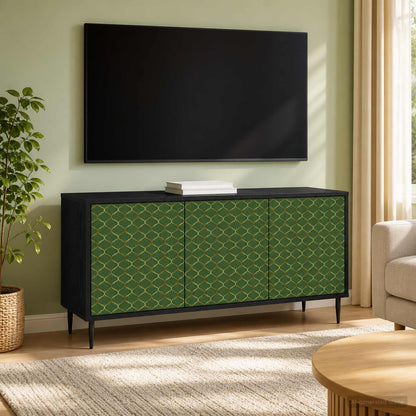 vidaXL TV Cabinet GELEEN 102 x 33 x 51 cm Black Oak Engineered Wood
