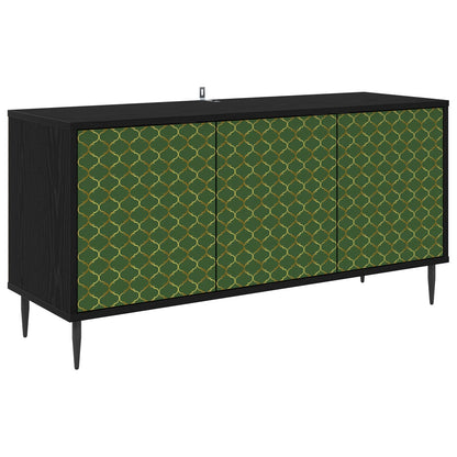 vidaXL TV Cabinet GELEEN 102 x 33 x 51 cm Black Oak Engineered Wood