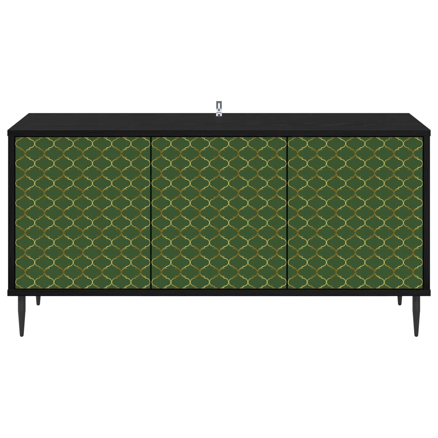vidaXL TV Cabinet GELEEN 102 x 33 x 51 cm Black Oak Engineered Wood