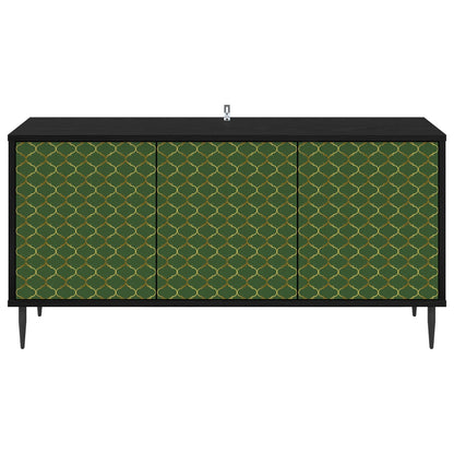 vidaXL TV Cabinet GELEEN 102 x 33 x 51 cm Black Oak Engineered Wood