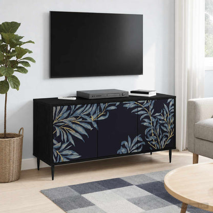 vidaXL TV Cabinet DOKKUM 102 x 33 x 51 cm Black Oak Engineered Wood