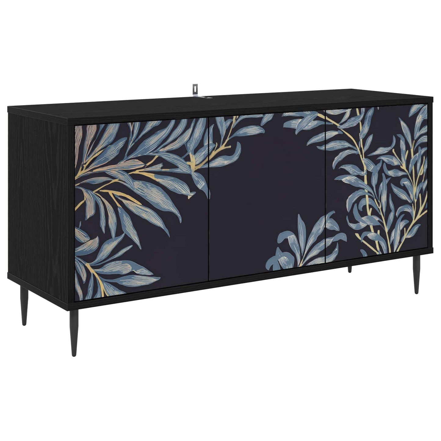 vidaXL TV Cabinet DOKKUM 102 x 33 x 51 cm Black Oak Engineered Wood