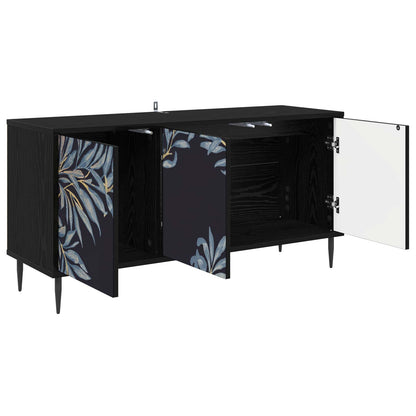 vidaXL TV Cabinet DOKKUM 102 x 33 x 51 cm Black Oak Engineered Wood