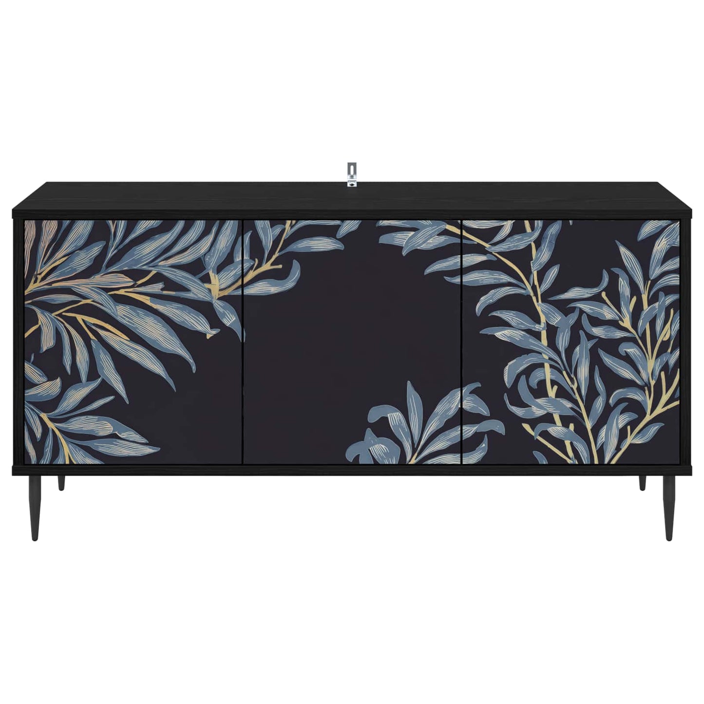 vidaXL TV Cabinet DOKKUM 102 x 33 x 51 cm Black Oak Engineered Wood