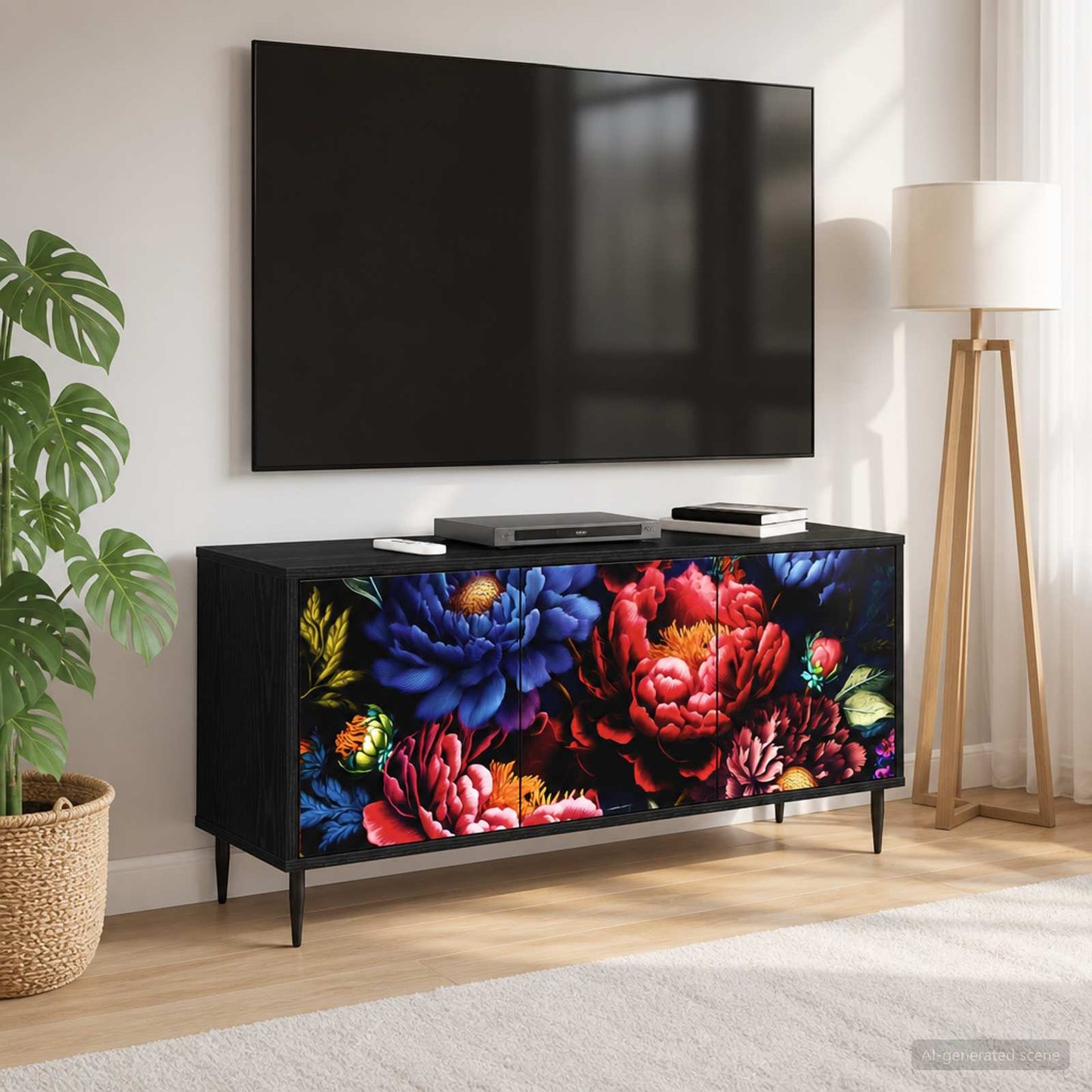 vidaXL TV Cabinet KIEL 102 x 33 x 51 cm Black Oak Engineered Wood