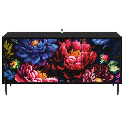 vidaXL TV Cabinet KIEL 102 x 33 x 51 cm Black Oak Engineered Wood