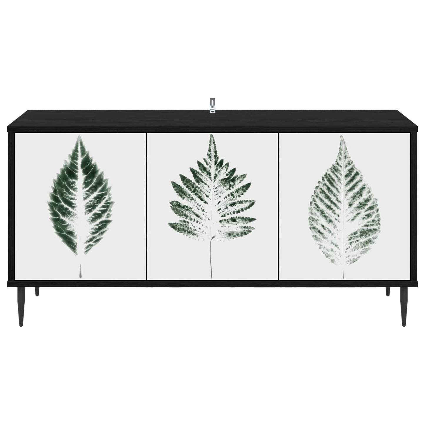 vidaXL TV Cabinet HANAU 102 x 33 x 51 cm Black Oak Engineered Wood