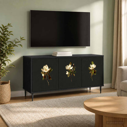 vidaXL TV Cabinet BREMEN 102 x 33 x 51 cm Black Oak Engineered Wood