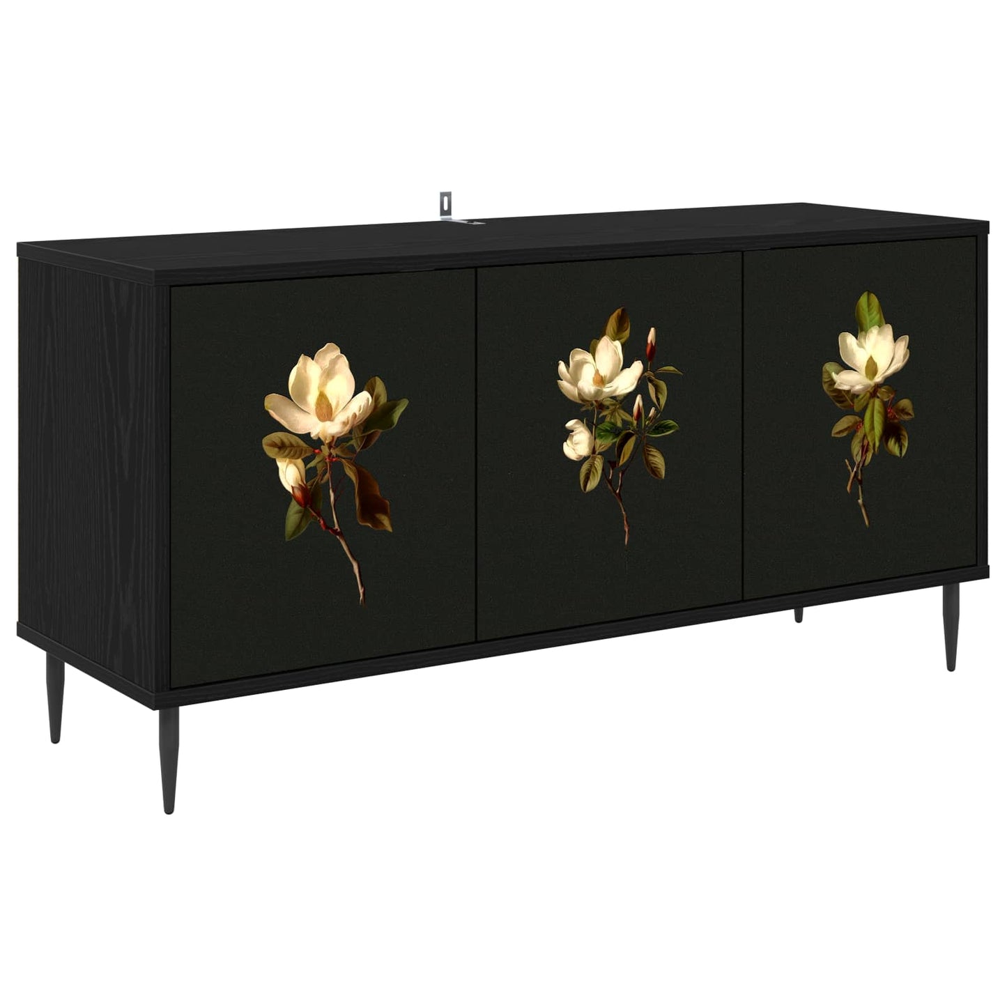 vidaXL TV Cabinet BREMEN 102 x 33 x 51 cm Black Oak Engineered Wood