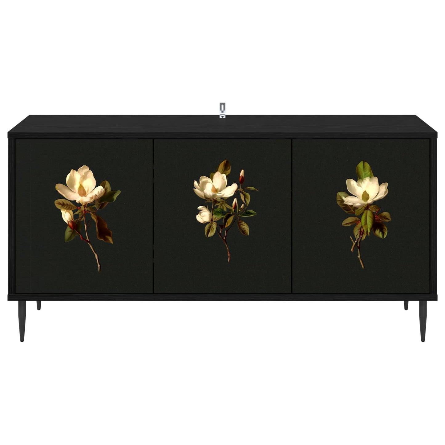 vidaXL TV Cabinet BREMEN 102 x 33 x 51 cm Black Oak Engineered Wood