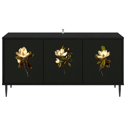 vidaXL TV Cabinet BREMEN 102 x 33 x 51 cm Black Oak Engineered Wood