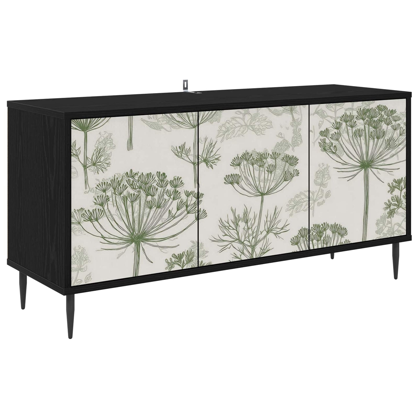 vidaXL TV Cabinet GOTHA 102 x 33 x 51 cm Black Oak Engineered Wood