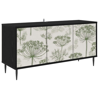 vidaXL TV Cabinet GOTHA 102 x 33 x 51 cm Black Oak Engineered Wood