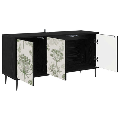 vidaXL TV Cabinet GOTHA 102 x 33 x 51 cm Black Oak Engineered Wood