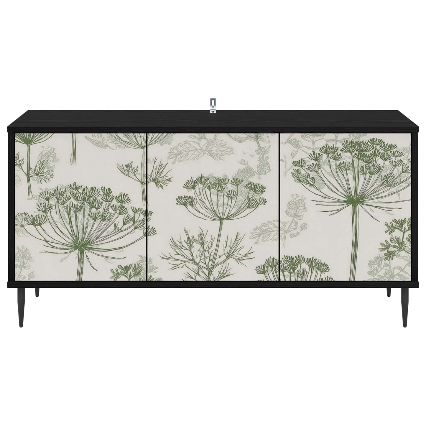 vidaXL TV Cabinet GOTHA 102 x 33 x 51 cm Black Oak Engineered Wood