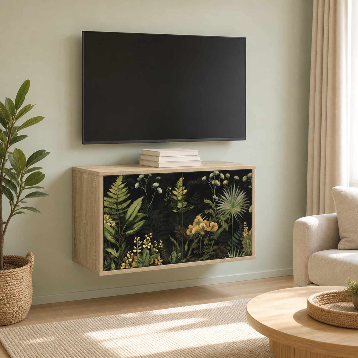 vidaXL Wall-mounted TV Cabinet RHENEN 69 x 33 x 40 cm Sonoma Oak