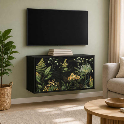 vidaXL Wall-mounted TV Cabinet RHENEN 69 x 33 x 40 cm Black Oak