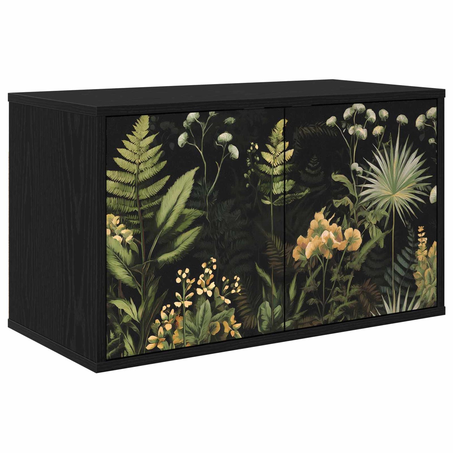 vidaXL Wall-mounted TV Cabinet RHENEN 69 x 33 x 40 cm Black Oak