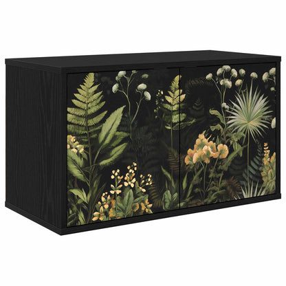 vidaXL Wall-mounted TV Cabinet RHENEN 69 x 33 x 40 cm Black Oak