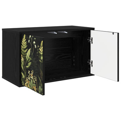 vidaXL Wall-mounted TV Cabinet RHENEN 69 x 33 x 40 cm Black Oak
