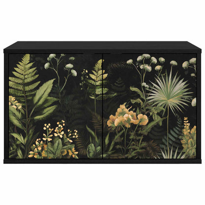 vidaXL Wall-mounted TV Cabinet RHENEN 69 x 33 x 40 cm Black Oak