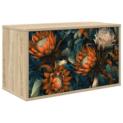 vidaXL Wall-mounted TV Cabinet LOCHEM 69 x 33 x 40 cm Sonoma Oak