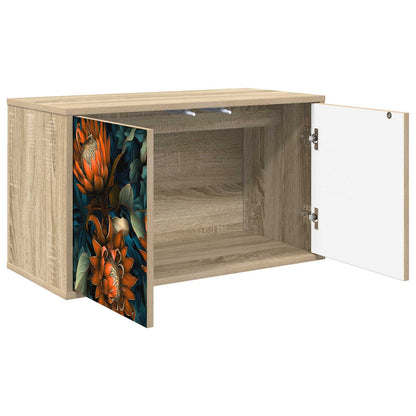vidaXL Wall-mounted TV Cabinet LOCHEM 69 x 33 x 40 cm Sonoma Oak