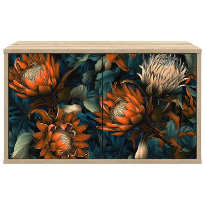 vidaXL Wall-mounted TV Cabinet LOCHEM 69 x 33 x 40 cm Sonoma Oak