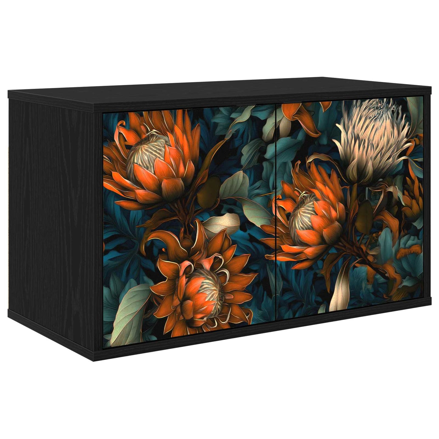 vidaXL Wall-mounted TV Cabinet LOCHEM 69 x 33 x 40 cm Black Oak
