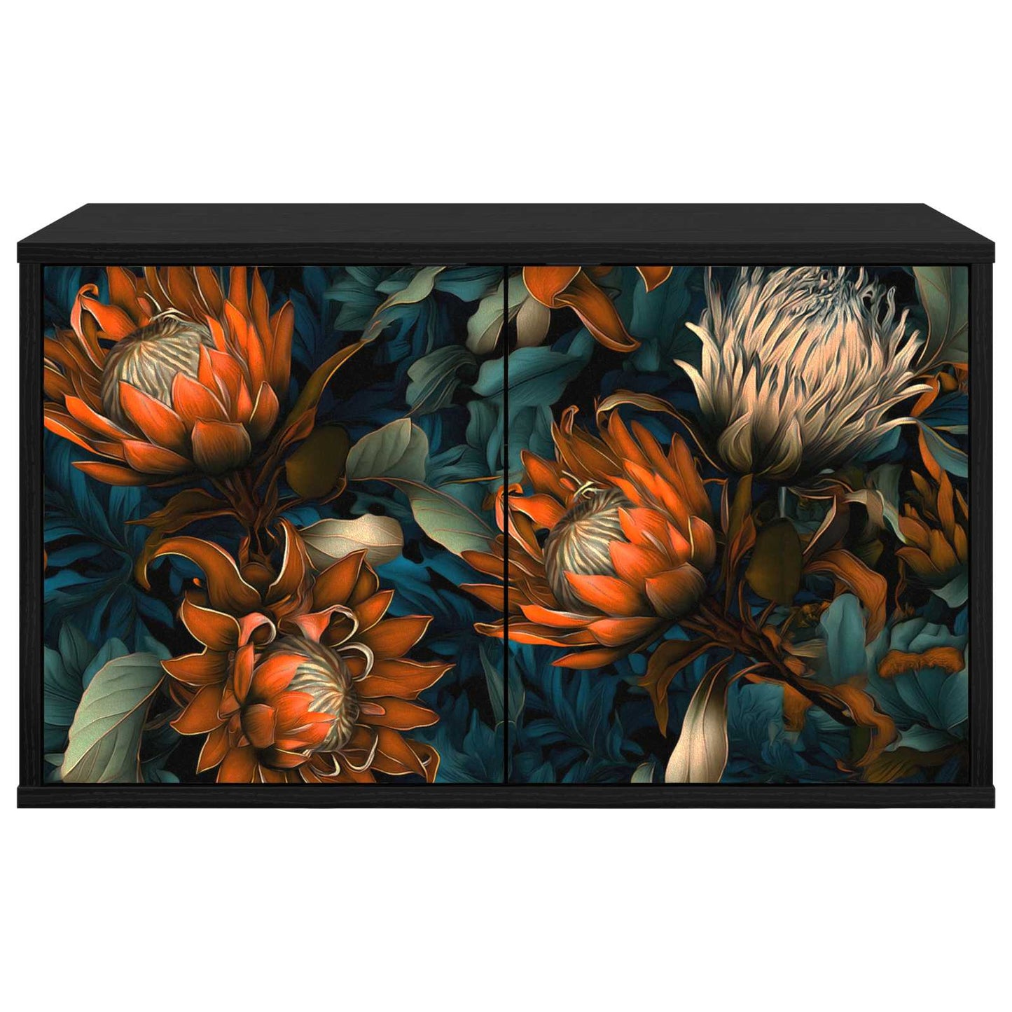 vidaXL Wall-mounted TV Cabinet LOCHEM 69 x 33 x 40 cm Black Oak