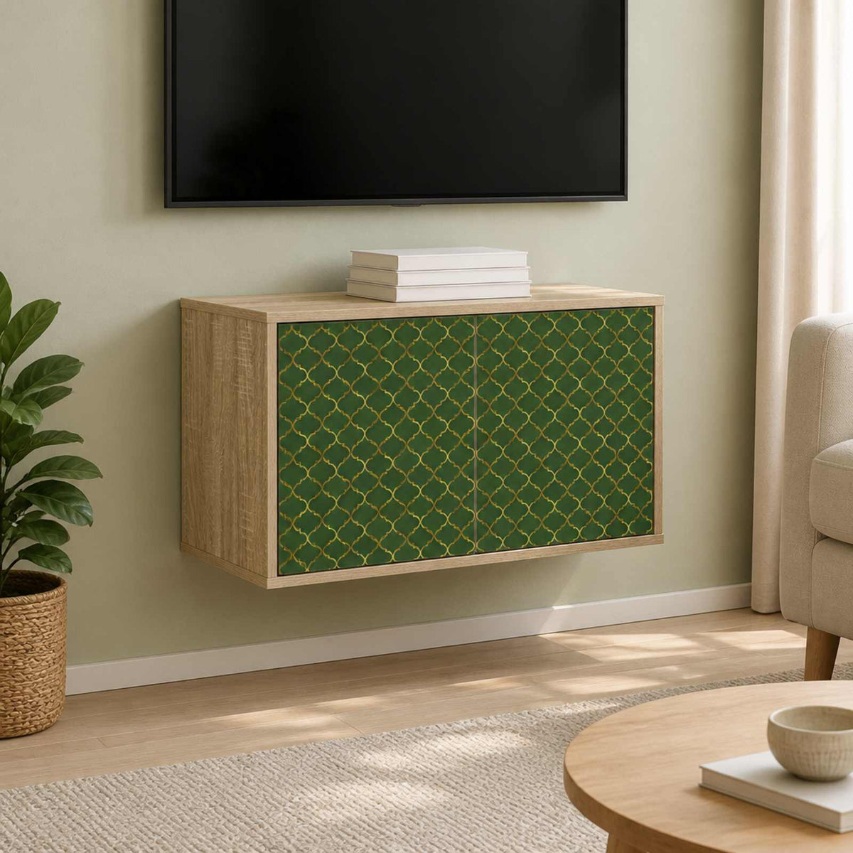vidaXL Wall-mounted TV Cabinet GELEEN 69 x 33 x 40 cm Sonoma Oak