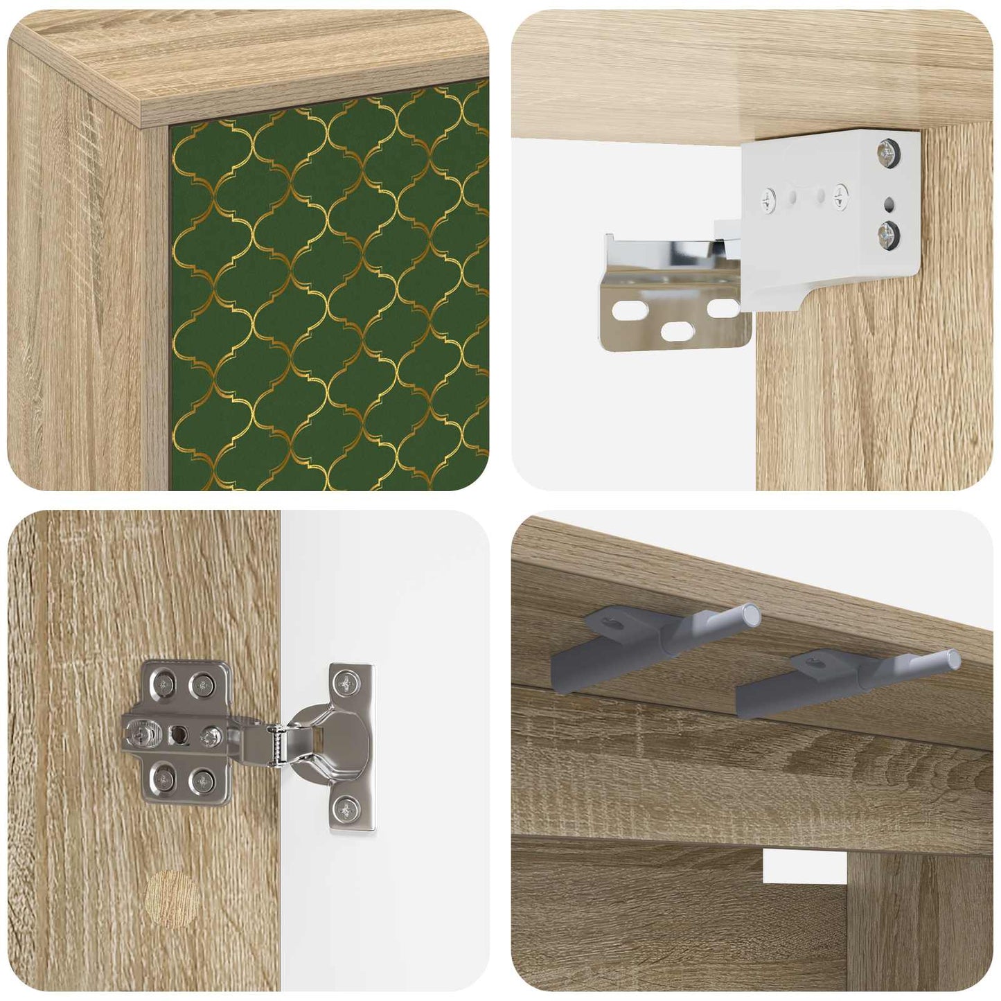 vidaXL Wall-mounted TV Cabinet GELEEN 69 x 33 x 40 cm Sonoma Oak