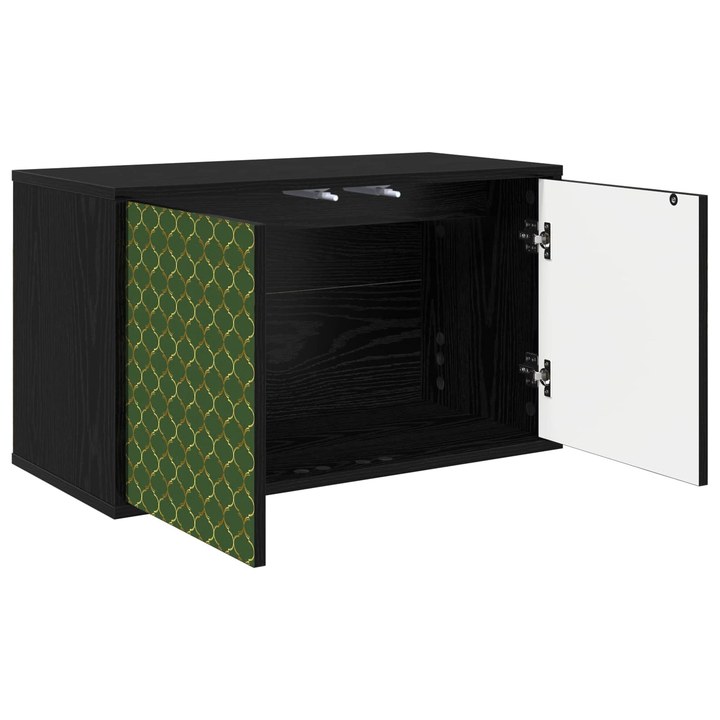 vidaXL Wall-mounted TV Cabinet GELEEN 69 x 33 x 40 cm Black Oak