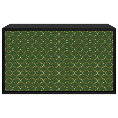 vidaXL Wall-mounted TV Cabinet GELEEN 69 x 33 x 40 cm Black Oak