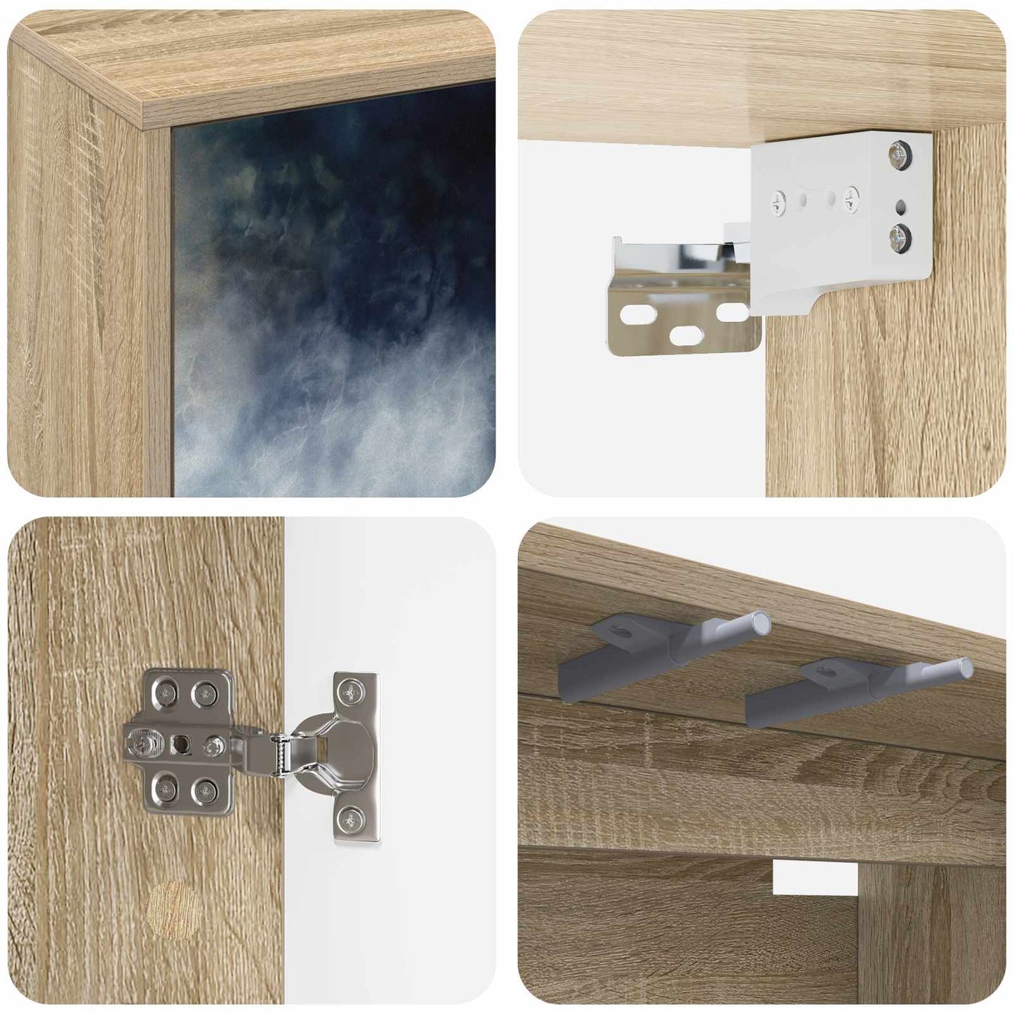 vidaXL Wall-mounted TV Cabinet RAALTE 69 x 33 x 40 cm Sonoma Oak